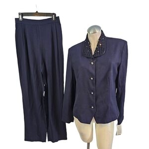 John Roberts Size 12 Blue Pant Suit